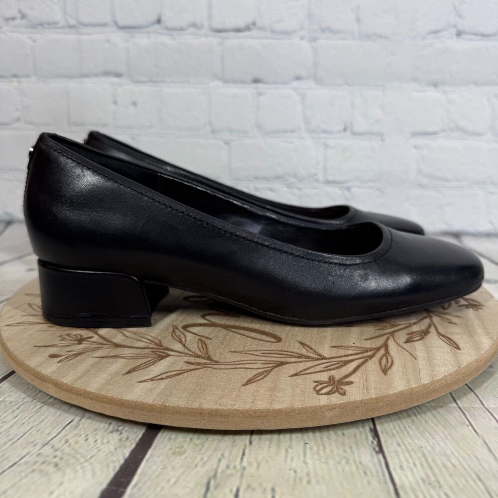 Easy Spirit Jain Pump Women Size 9 Black Heel Slip On Career Minimalist Shoes